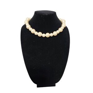 Pearl Necklace Graduated Faux Pearls Costume Jewelry‎ Adjustable Length